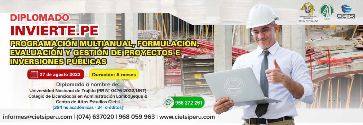 diplomado en inviertepe   programaciOn multianual  formulaciOn  evaluaciOn y gestiOn de proyectos e inversiones pUblicas 2022 2023